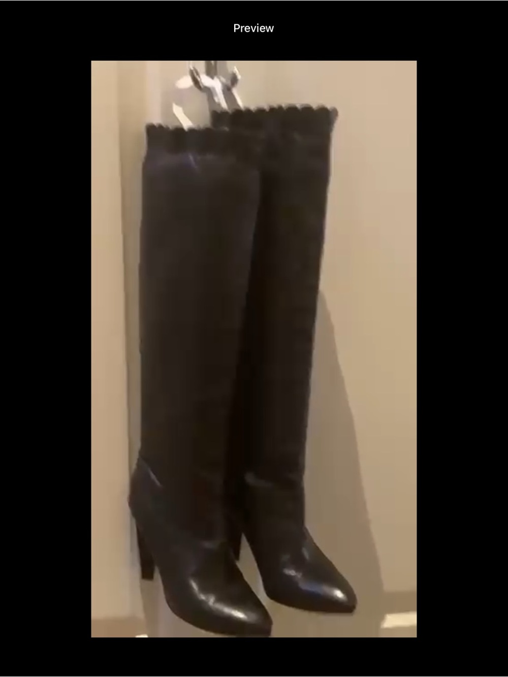 Women's Black Over-the-Knee Pointed-Toe Heeled Boots